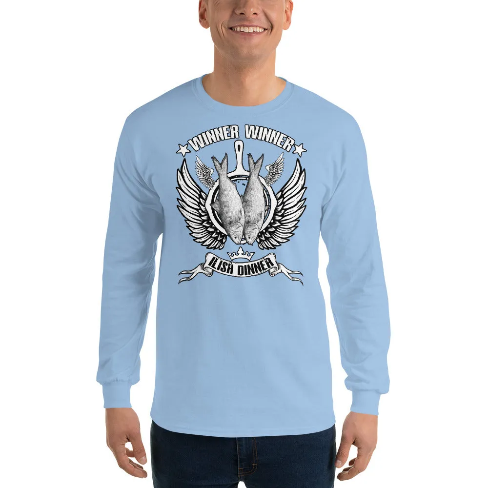 Bengali Ultra Cotton Long Sleeve T-Shirt - Winner Winner Ilish Dinner