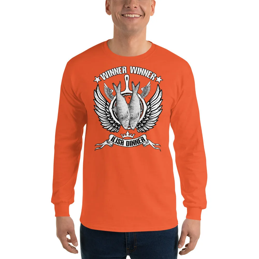 Bengali Ultra Cotton Long Sleeve T-Shirt - Winner Winner Ilish Dinner