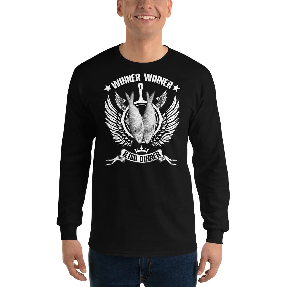Bengali Ultra Cotton Long Sleeve T-Shirt - Winner Winner Ilish Dinner