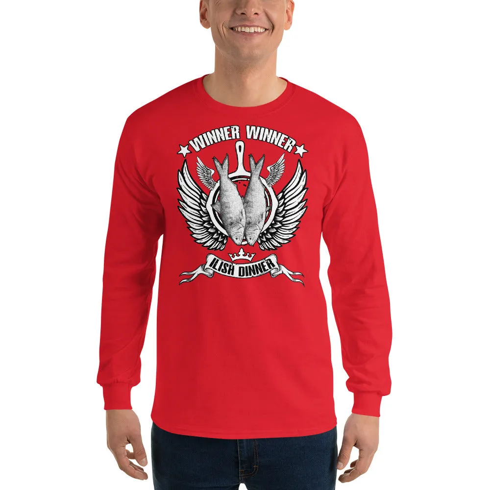 Bengali Ultra Cotton Long Sleeve T-Shirt - Winner Winner Ilish Dinner