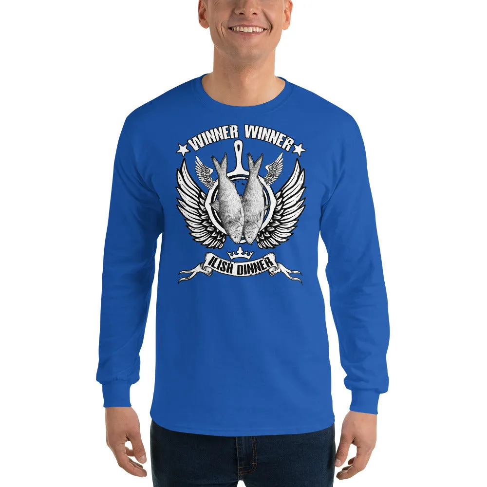 Bengali Ultra Cotton Long Sleeve T-Shirt - Winner Winner Ilish Dinner
