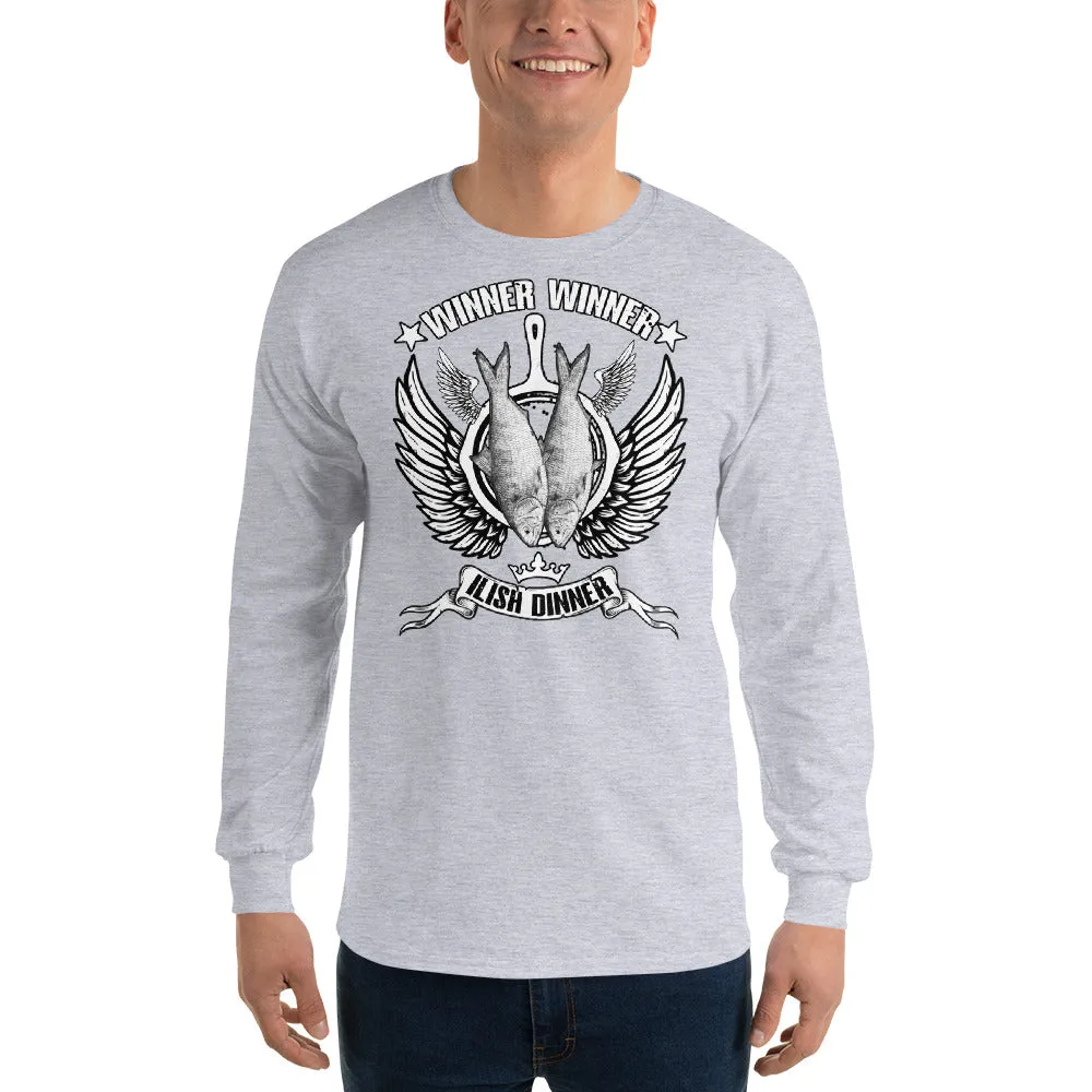 Bengali Ultra Cotton Long Sleeve T-Shirt - Winner Winner Ilish Dinner