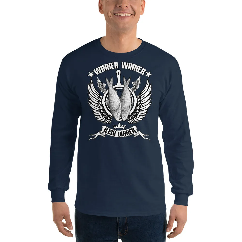 Bengali Ultra Cotton Long Sleeve T-Shirt - Winner Winner Ilish Dinner