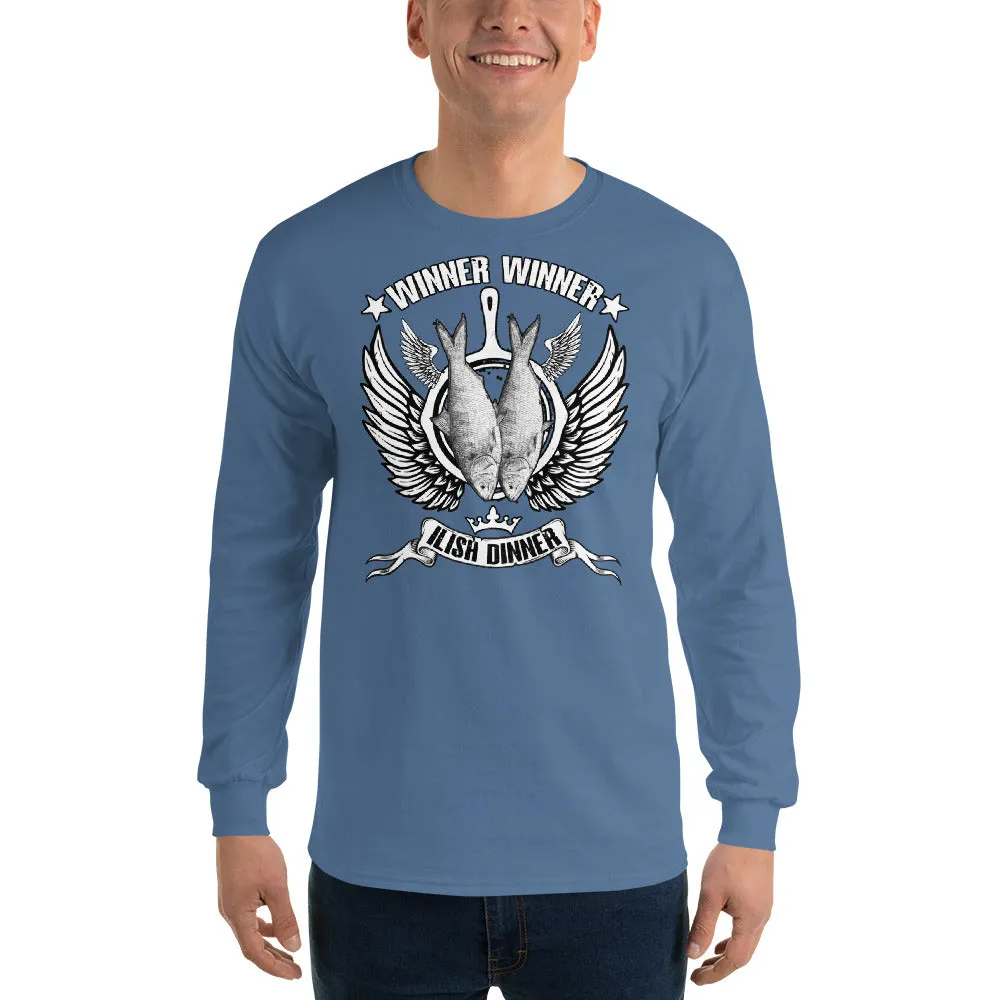 Bengali Ultra Cotton Long Sleeve T-Shirt - Winner Winner Ilish Dinner