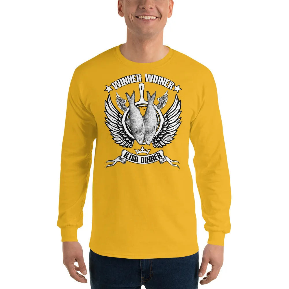 Bengali Ultra Cotton Long Sleeve T-Shirt - Winner Winner Ilish Dinner
