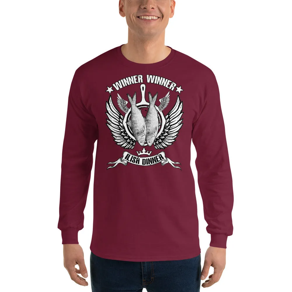 Bengali Ultra Cotton Long Sleeve T-Shirt - Winner Winner Ilish Dinner