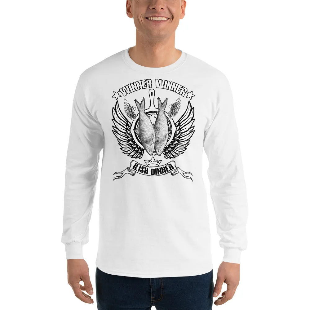 Bengali Ultra Cotton Long Sleeve T-Shirt - Winner Winner Ilish Dinner