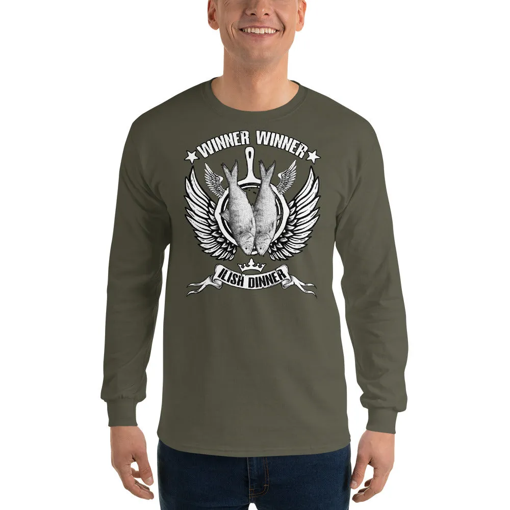 Bengali Ultra Cotton Long Sleeve T-Shirt - Winner Winner Ilish Dinner
