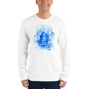Bengali Unisex Fine Jersey Long Sleeve T-Shirt - Om Namah Shivay-03