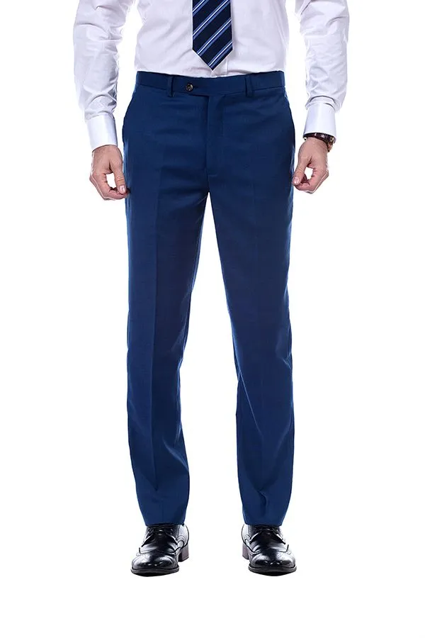 Bespoke Solid Navy Blue Mens Suits for Formal