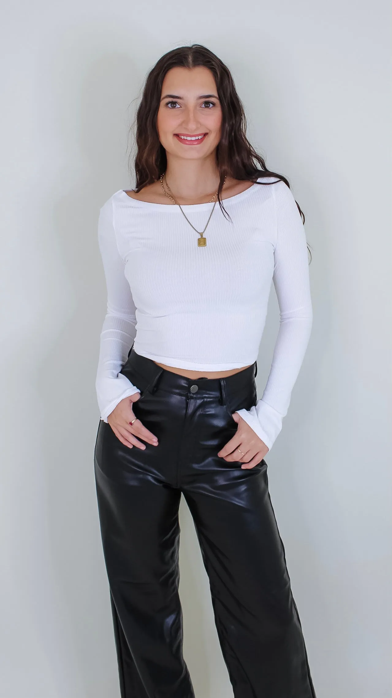 Better Than Ribbed Long Sleeve Basic - White