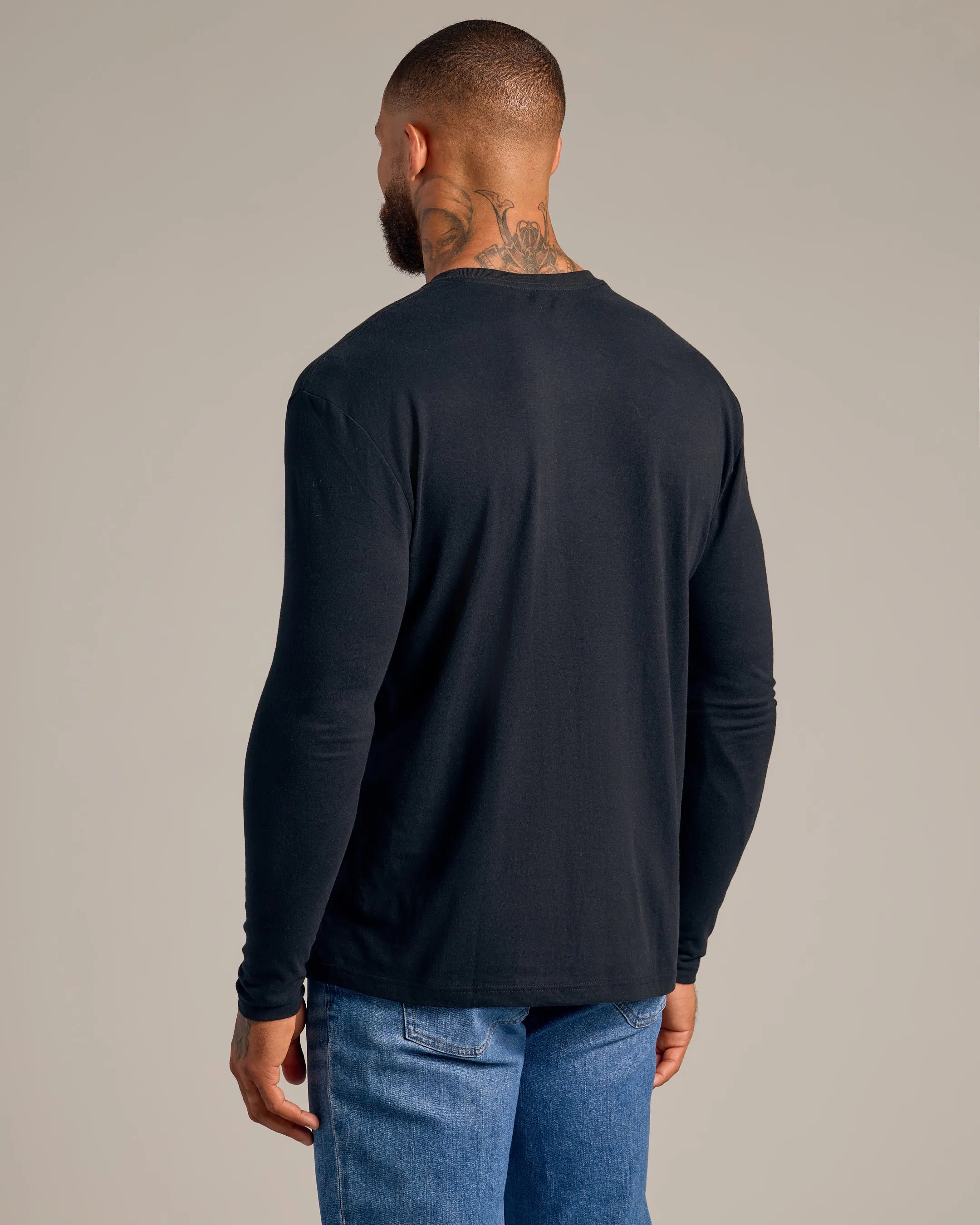 Black & White Long Sleeve Crew Neck 2-Pack