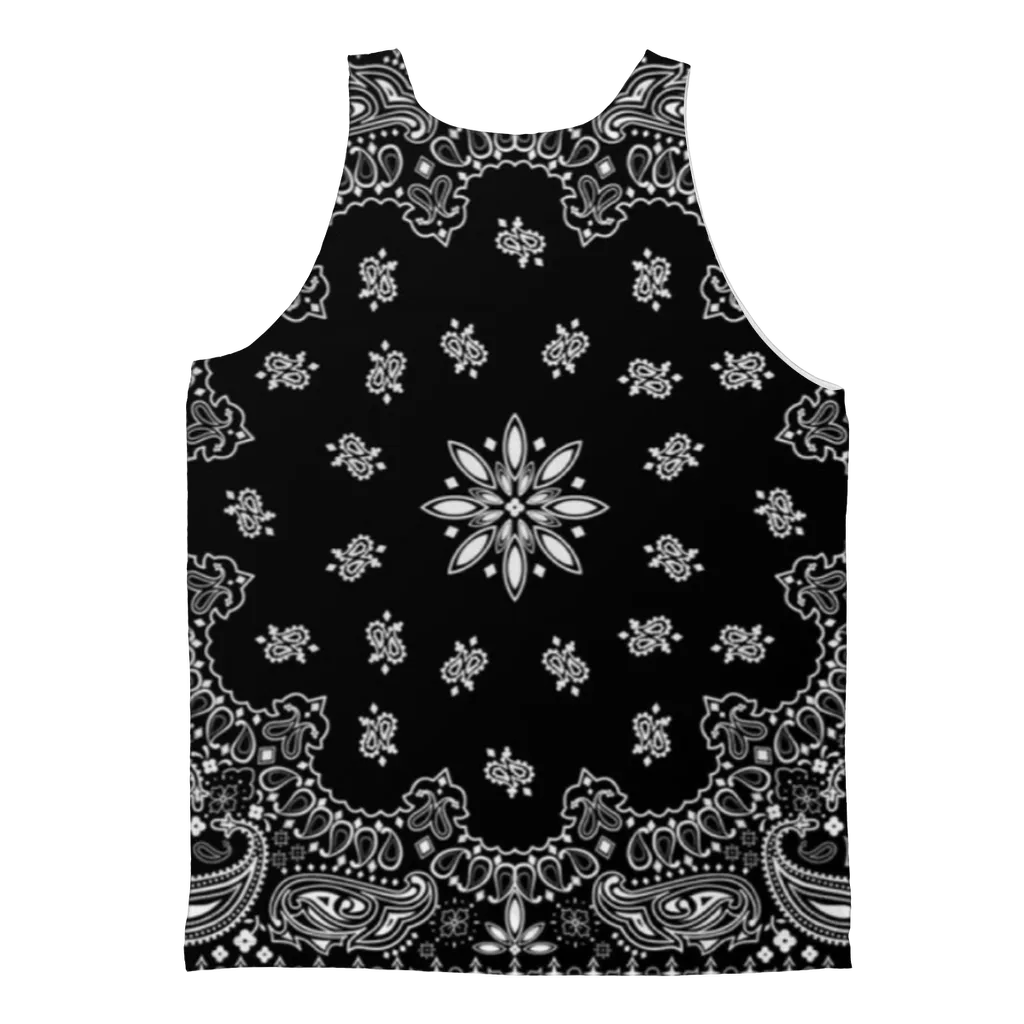 Black Classic Bandana Adult Tank Top