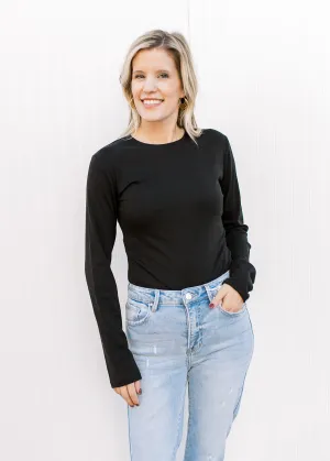 Black Longsleeve Bodysuit