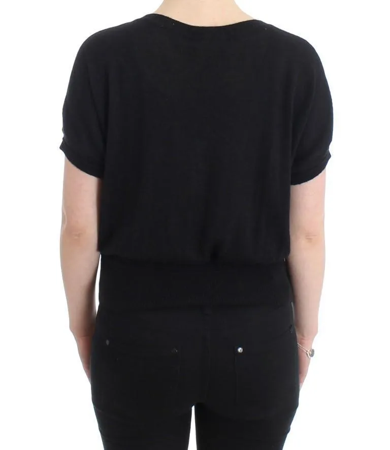 Black short sleeved jumper
