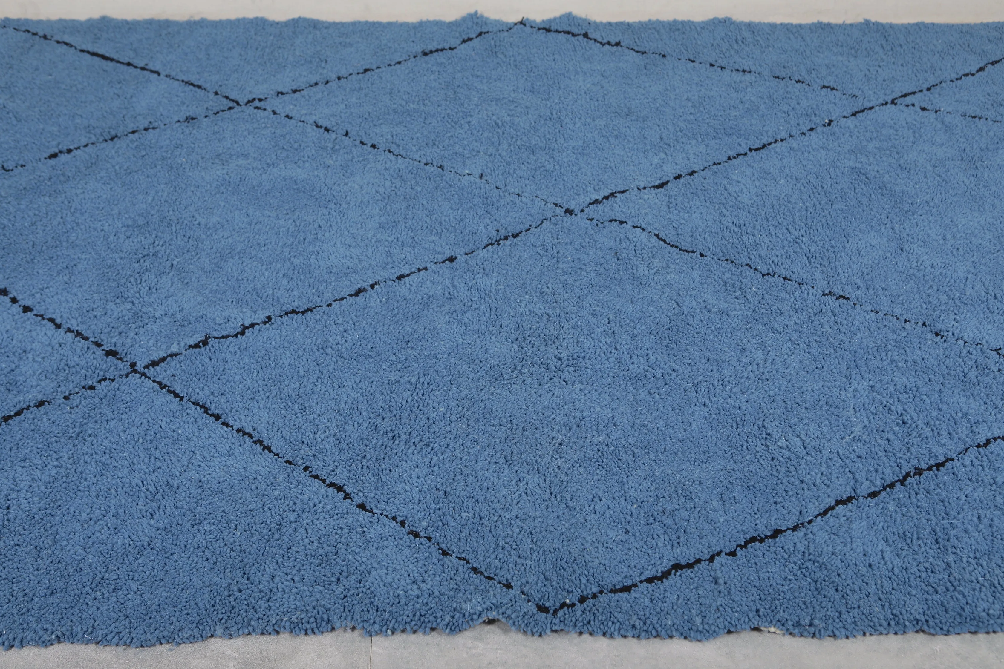 Blue Moroccan rug Beni ourain - Handmade Custom rug
