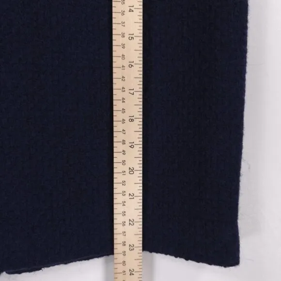 Boden WOOL Blend Pencil Skirt Navy Back Slit Lined Zipper Office Career Size 10R