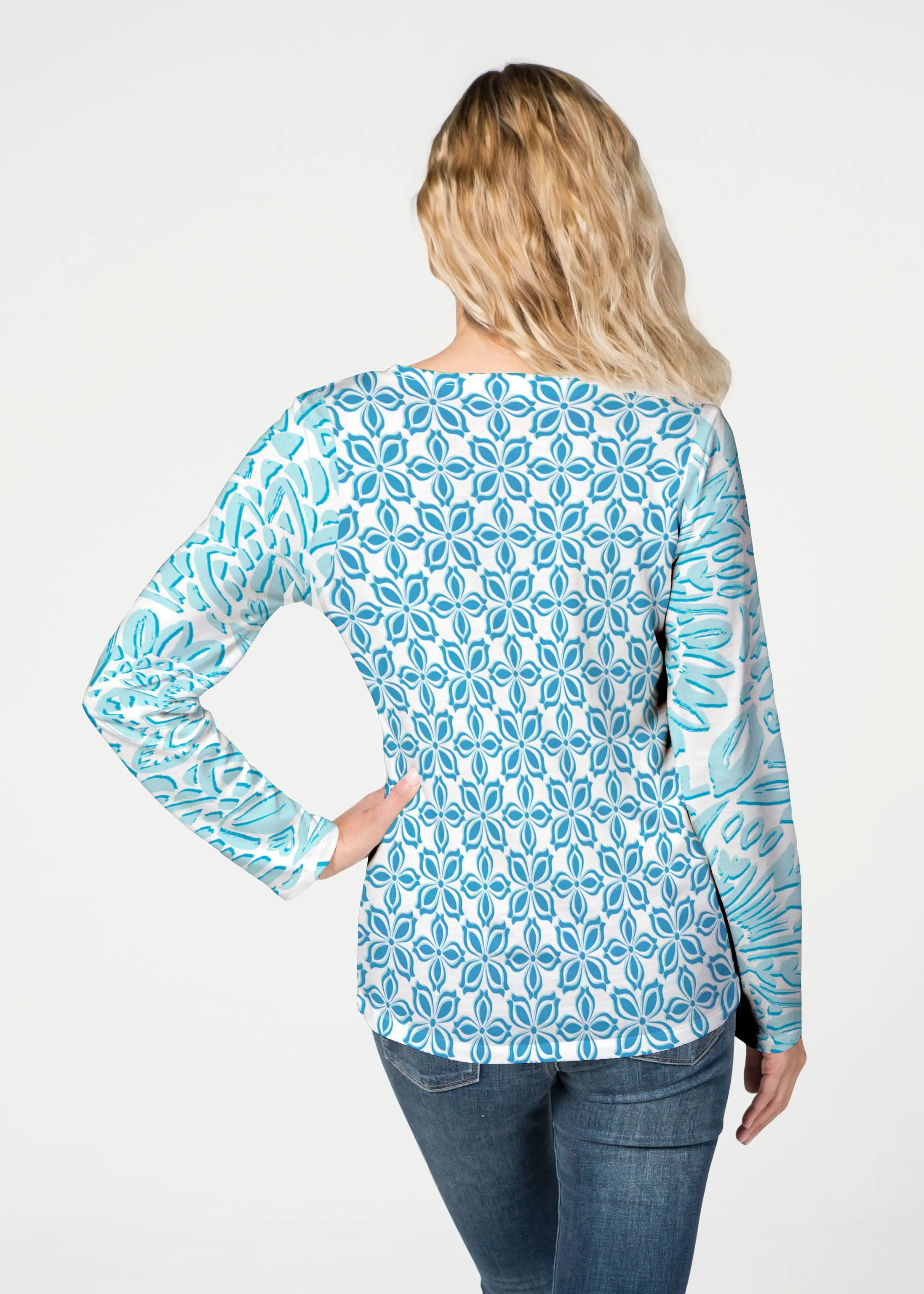 Bohemian Summer (8072) ~ French Terry V-neck Top