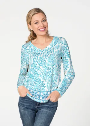 Bohemian Summer (8072) ~ French Terry V-neck Top