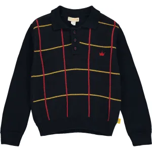 Boys Navy Blue Knitted Jumper