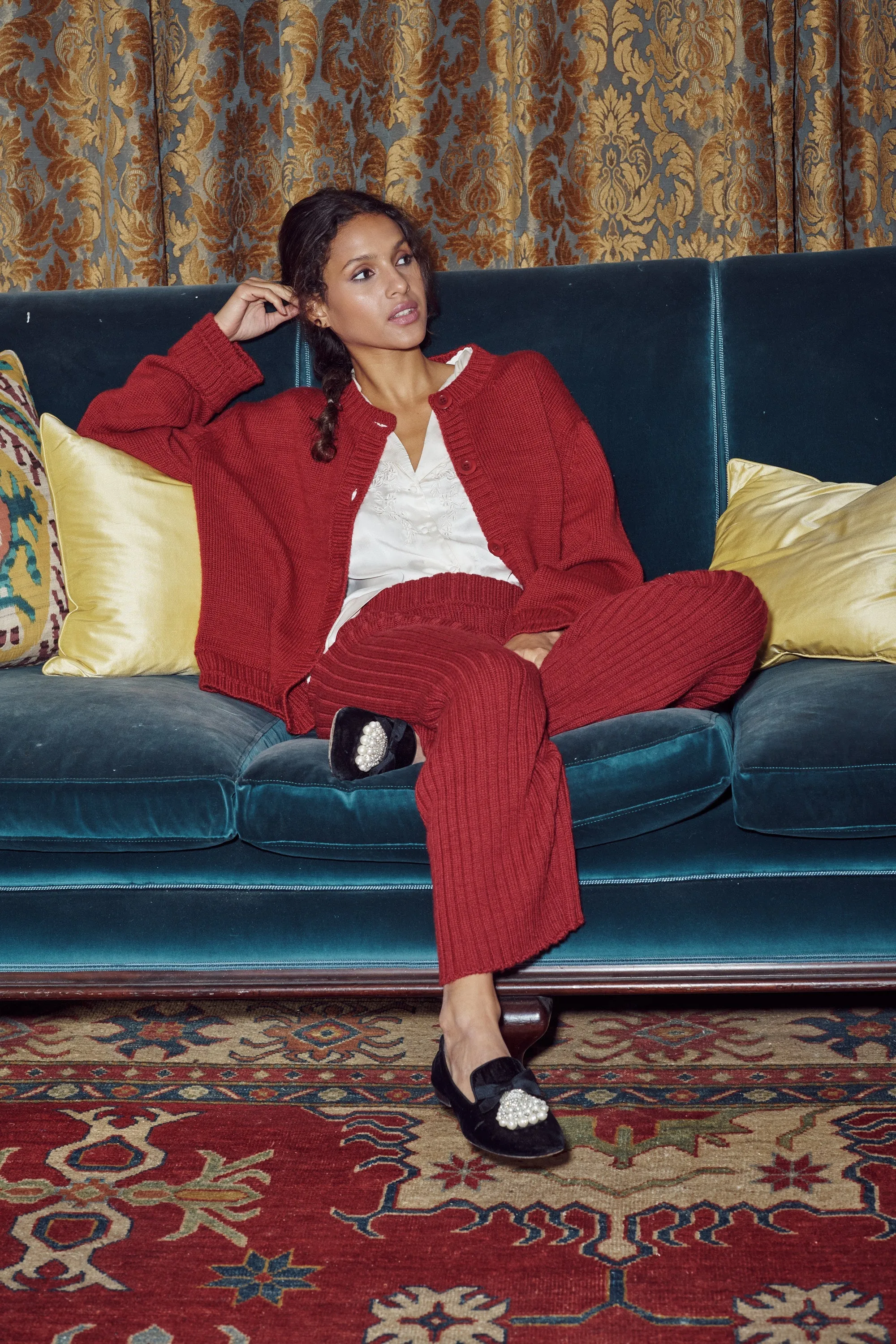 Brampton Cardigan in Jam