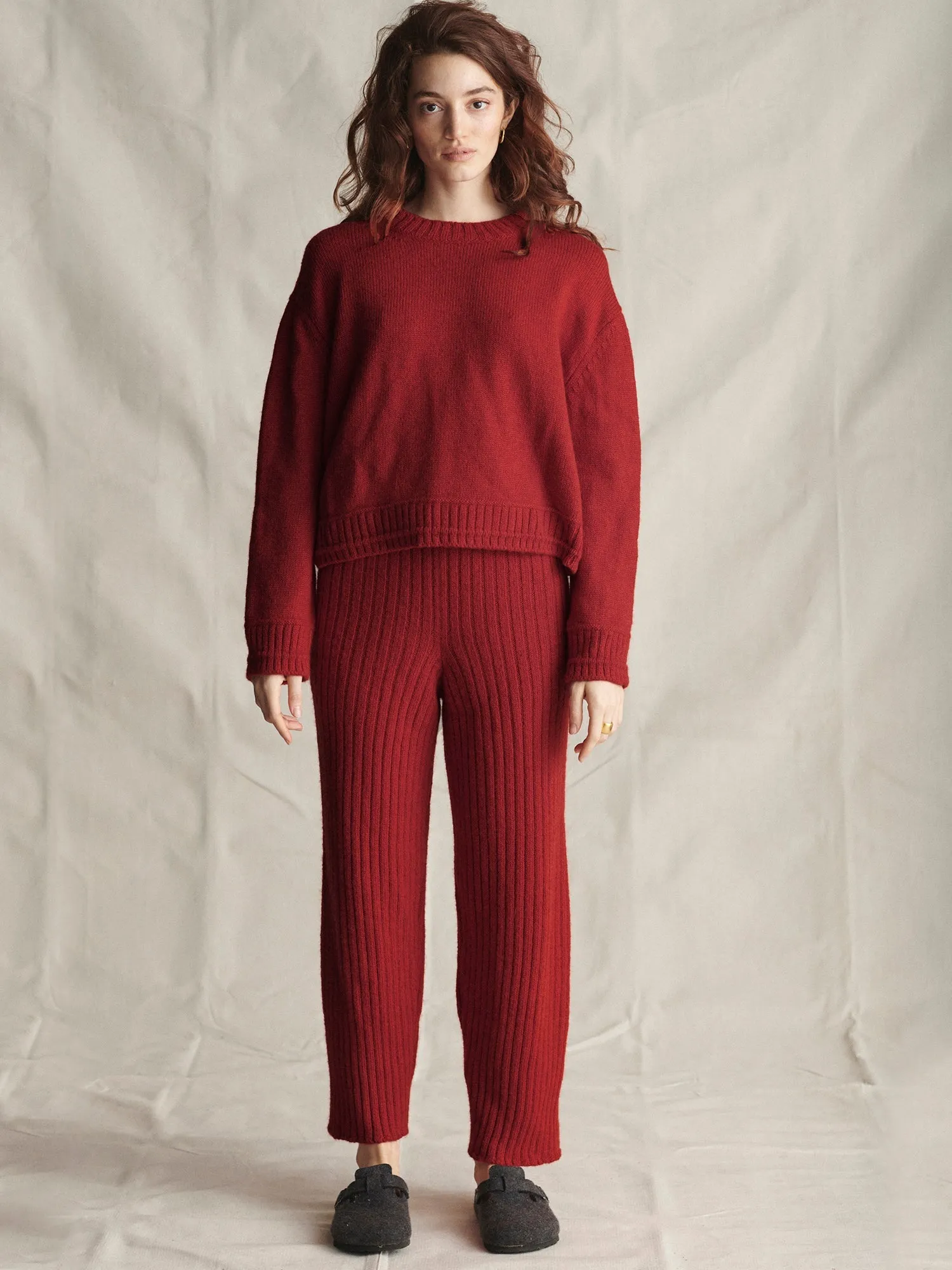 Brampton Crew Neck Jumper in Jam