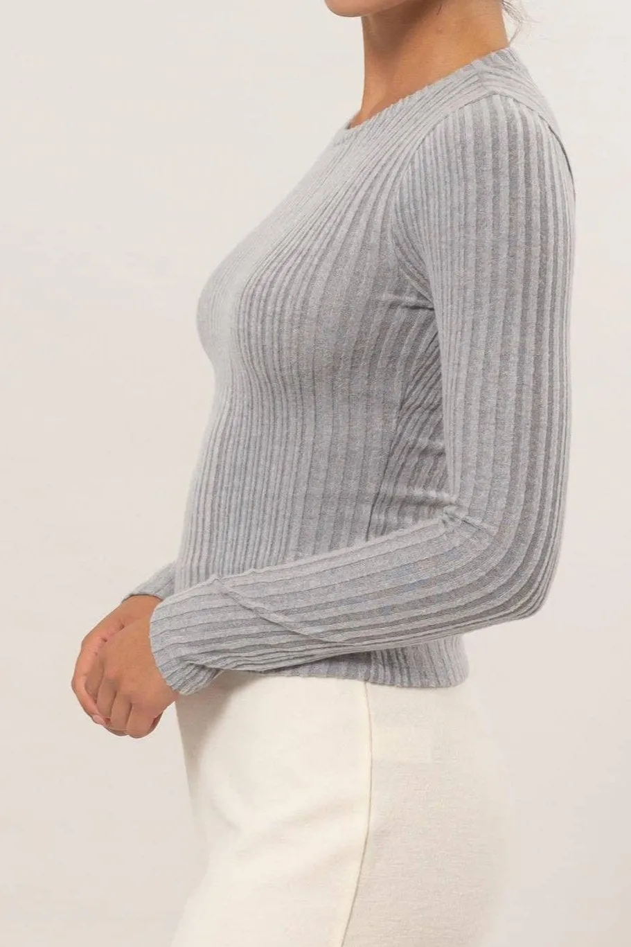 Brenna Ribbed Long Sleeve Top