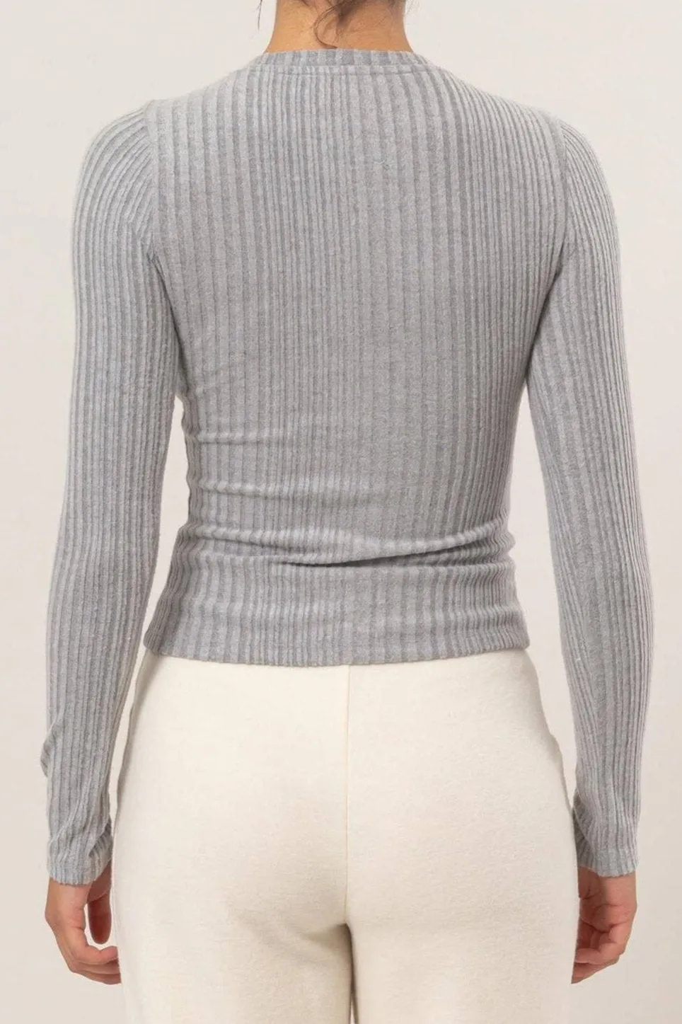 Brenna Ribbed Long Sleeve Top