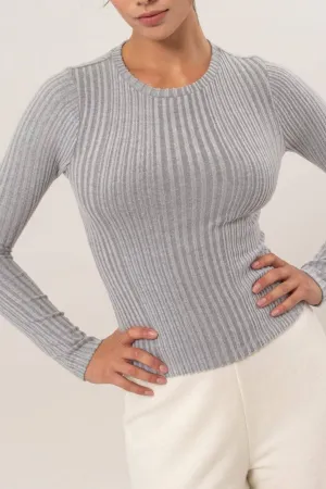 Brenna Ribbed Long Sleeve Top