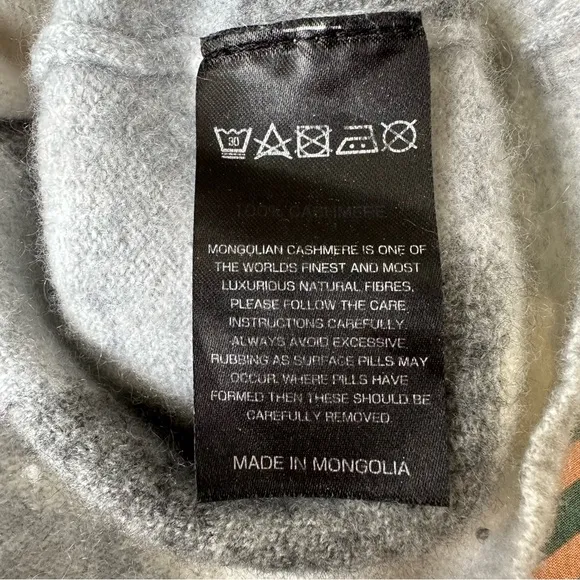 Brodie Fine 100% Cashmere Mongolia Mongolian Camo Sweater Sz S