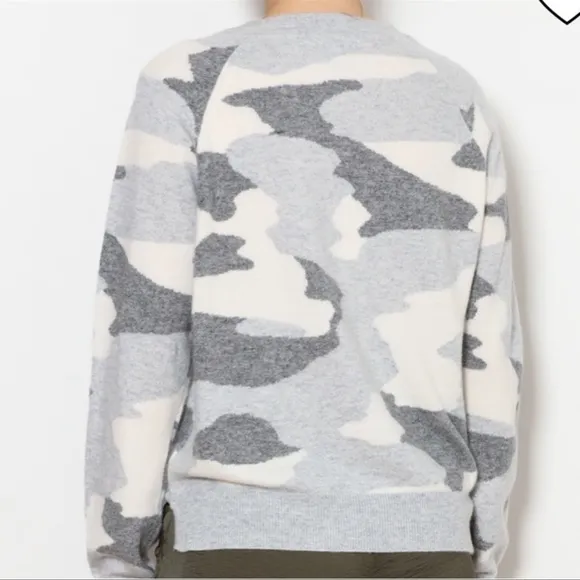 Brodie Fine 100% Cashmere Mongolia Mongolian Camo Sweater Sz S