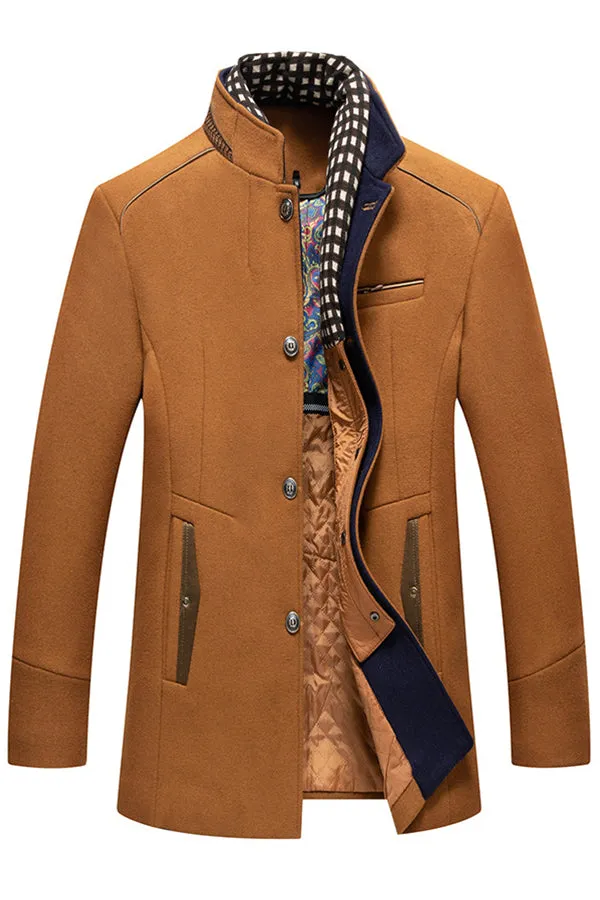 Business Wool Coat Fashion Scarf Non-ironing Wool Coat
