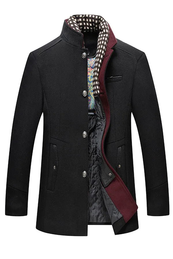 Business Wool Coat Fashion Scarf Non-ironing Wool Coat