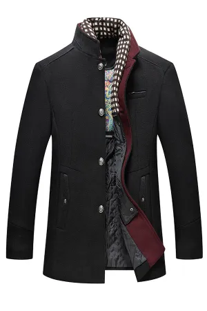 Business Wool Coat Fashion Scarf Non-ironing Wool Coat