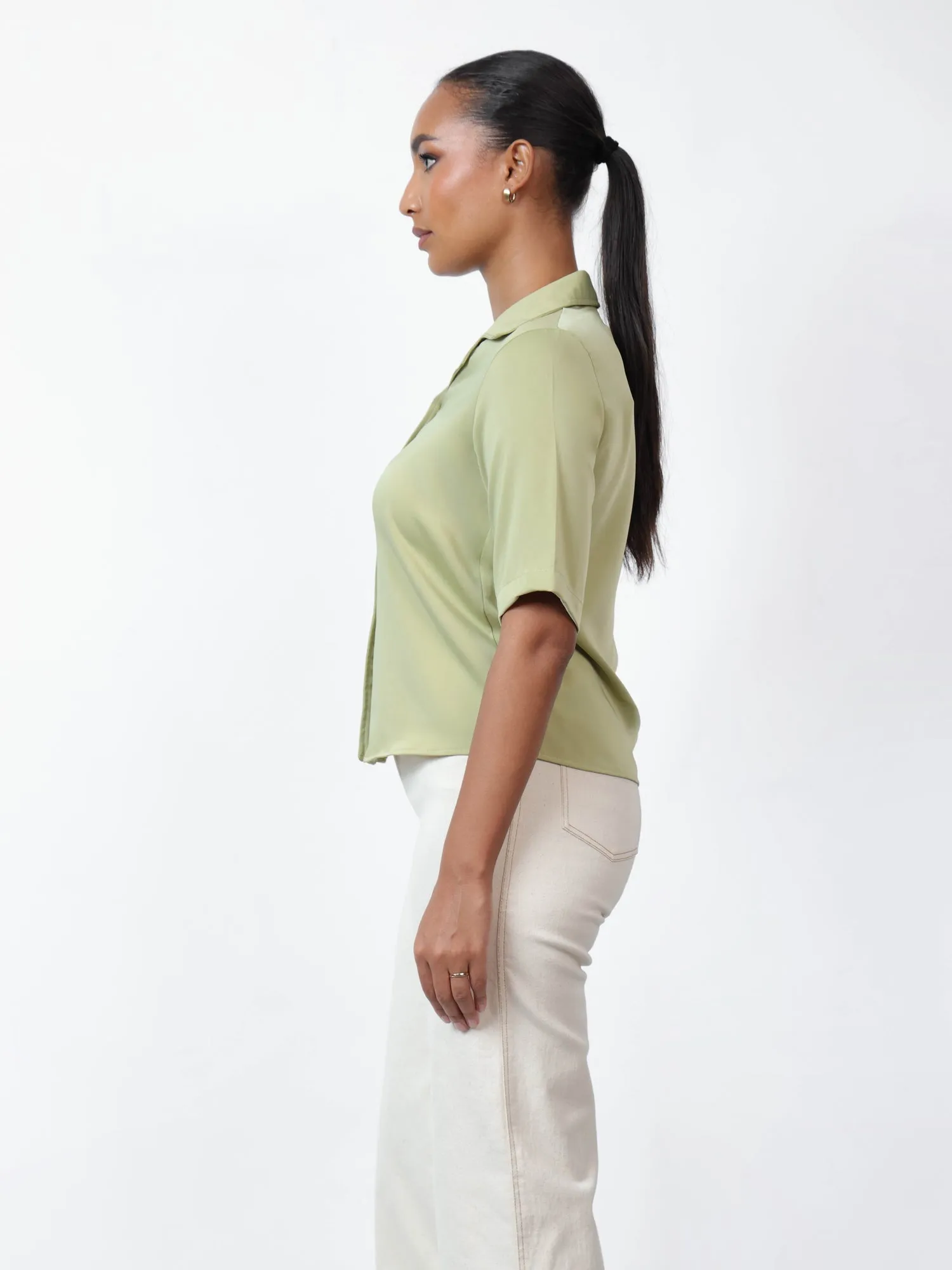 Button Down Camp Collar Shirt