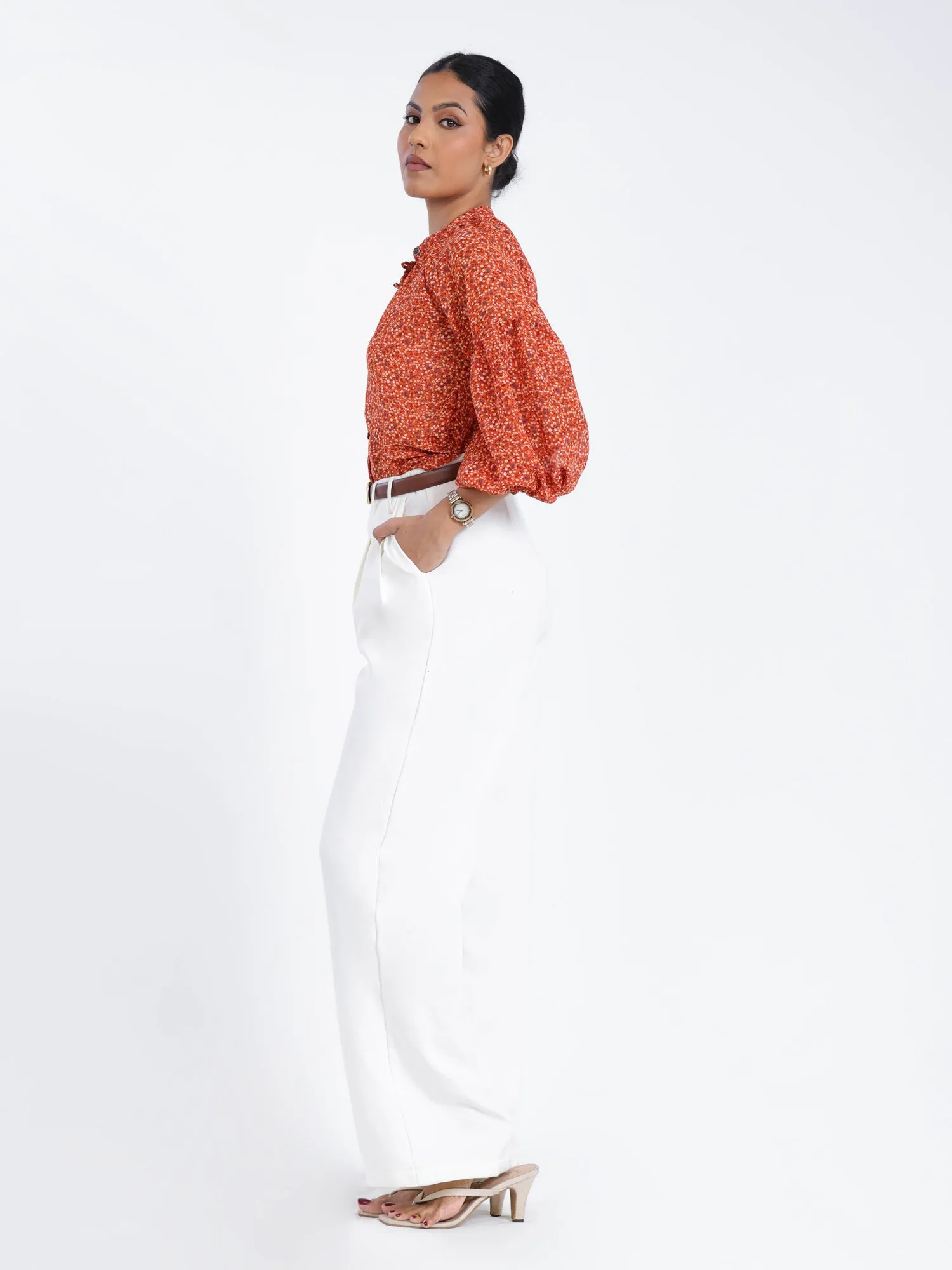 Button Down Long Sleeve Top