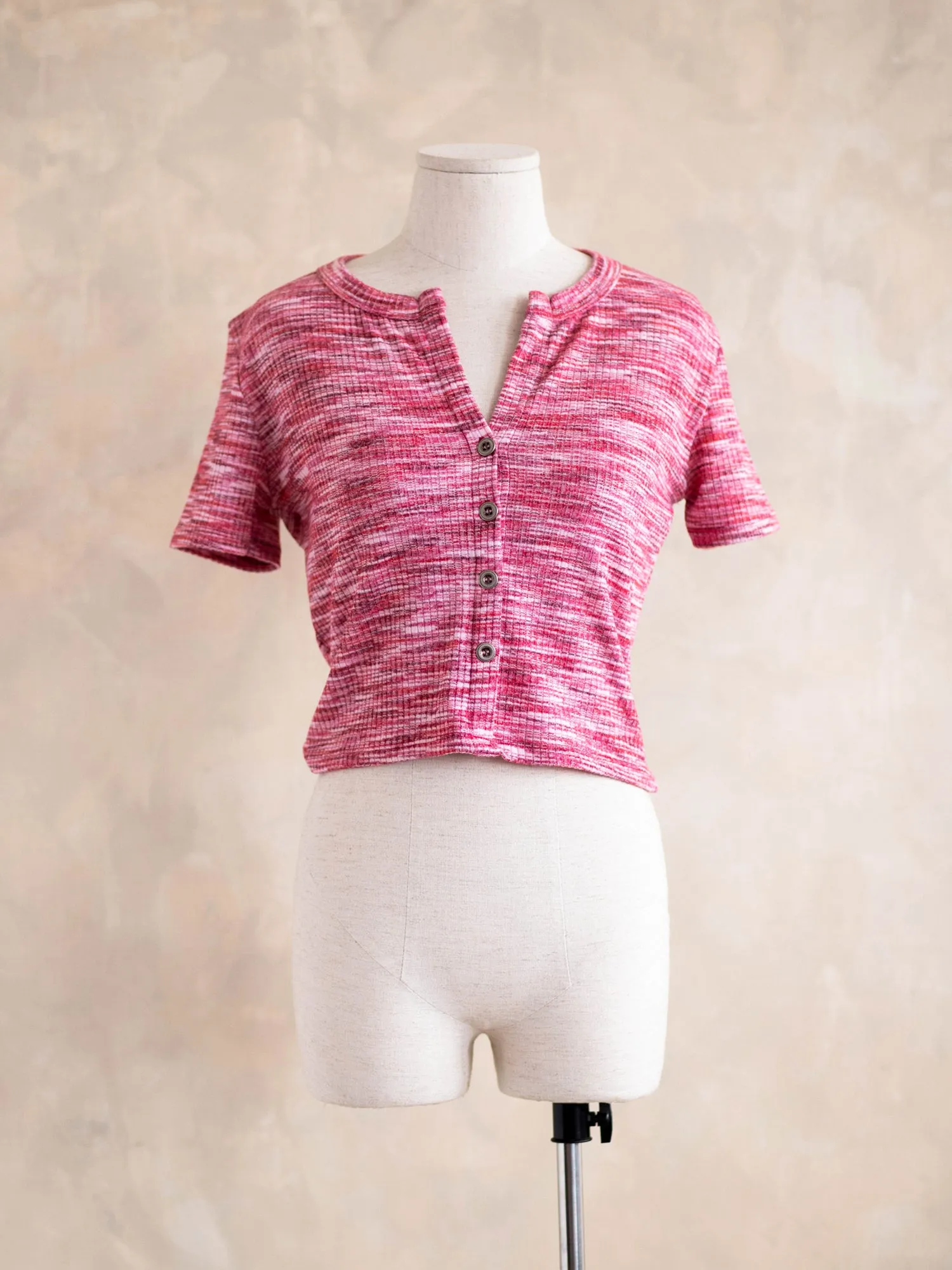 Button Down Short Sleeve Top