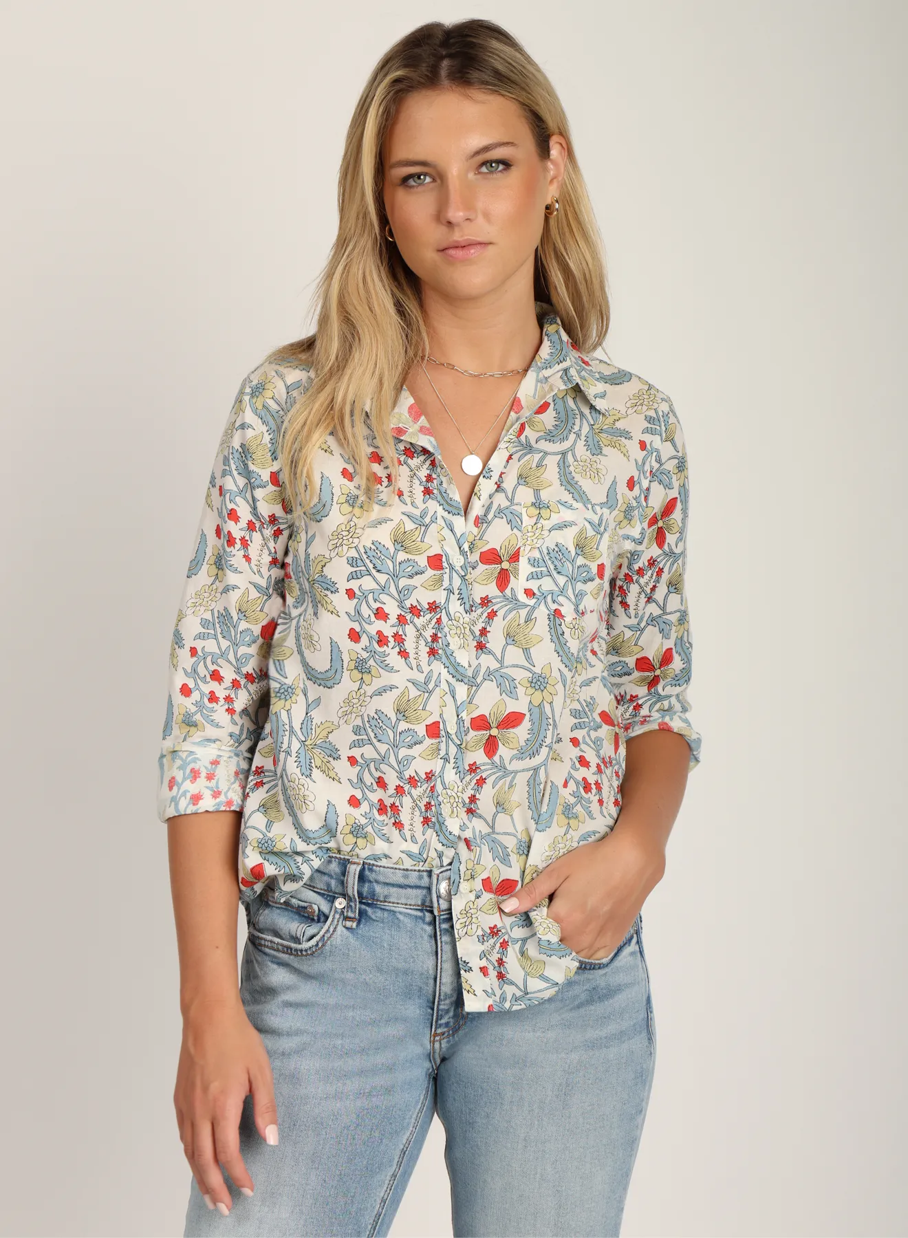 Button-Up Shirt in Denim