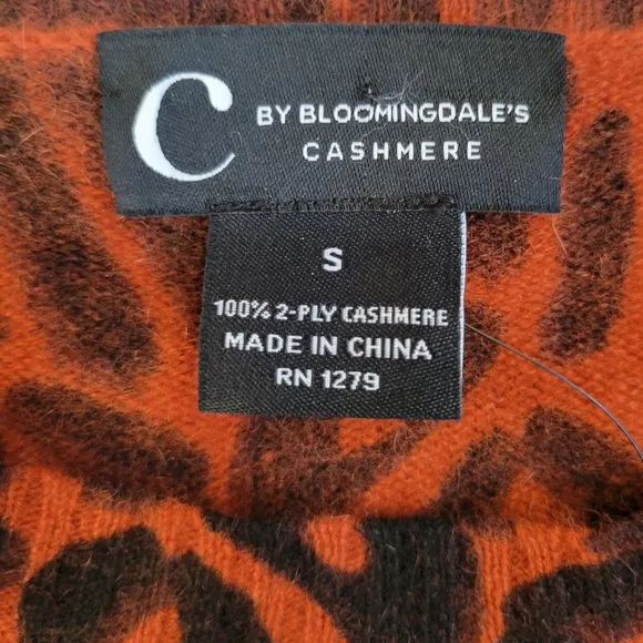 C by Bloomingdales Cashmere Aninal Print Sweater