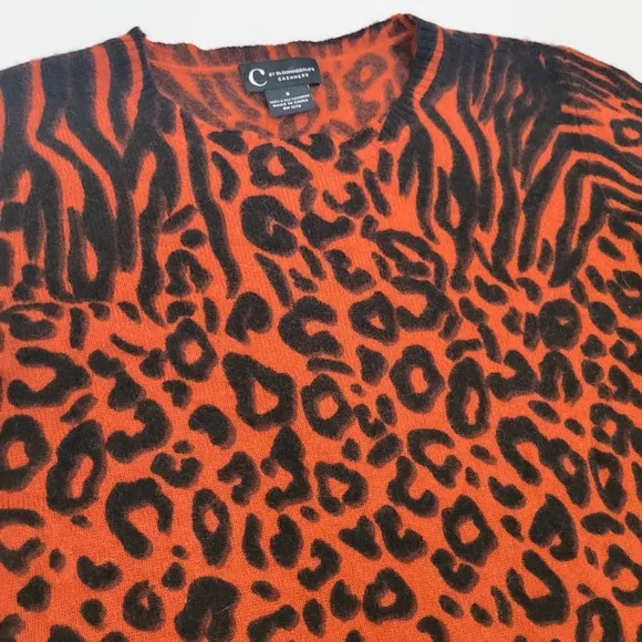 C by Bloomingdales Cashmere Aninal Print Sweater