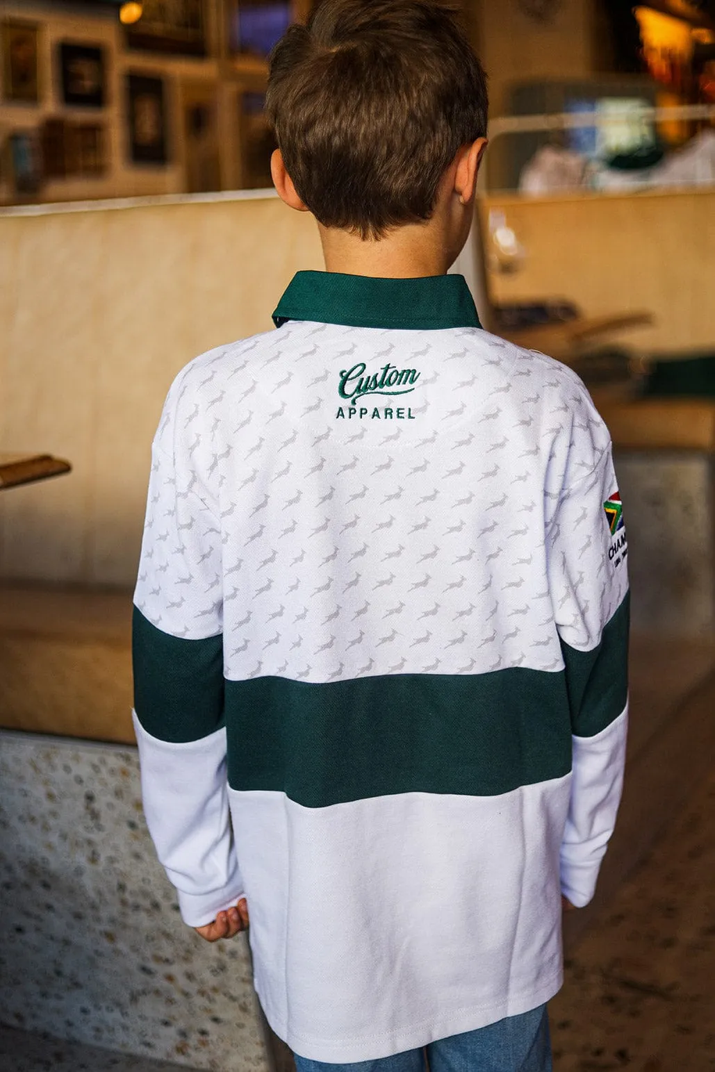 CA JNR Supporters Cotton Golfer L/Sleeve | White Ubunye