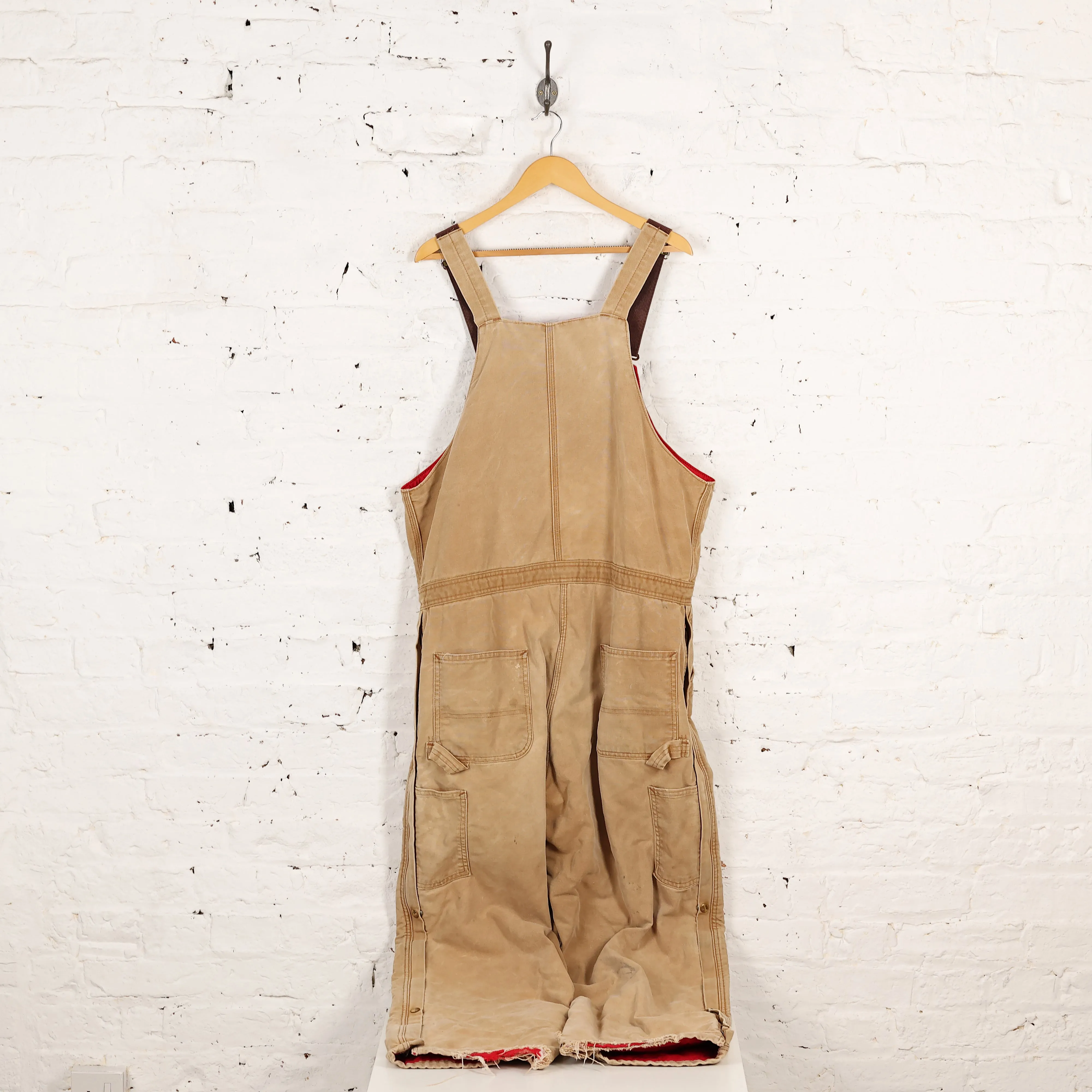 Carhartt Button Up Double Knee Work Dungarees - Brown - M