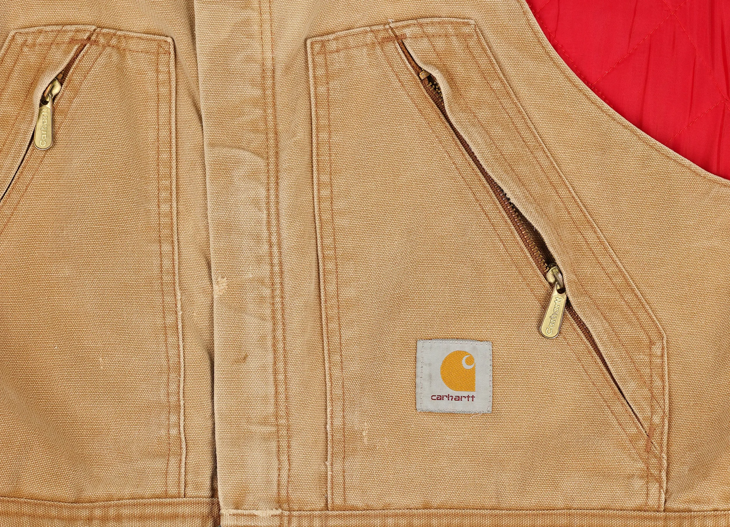 Carhartt Button Up Double Knee Work Dungarees - Brown - M