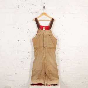 Carhartt Button Up Double Knee Work Dungarees - Brown - M