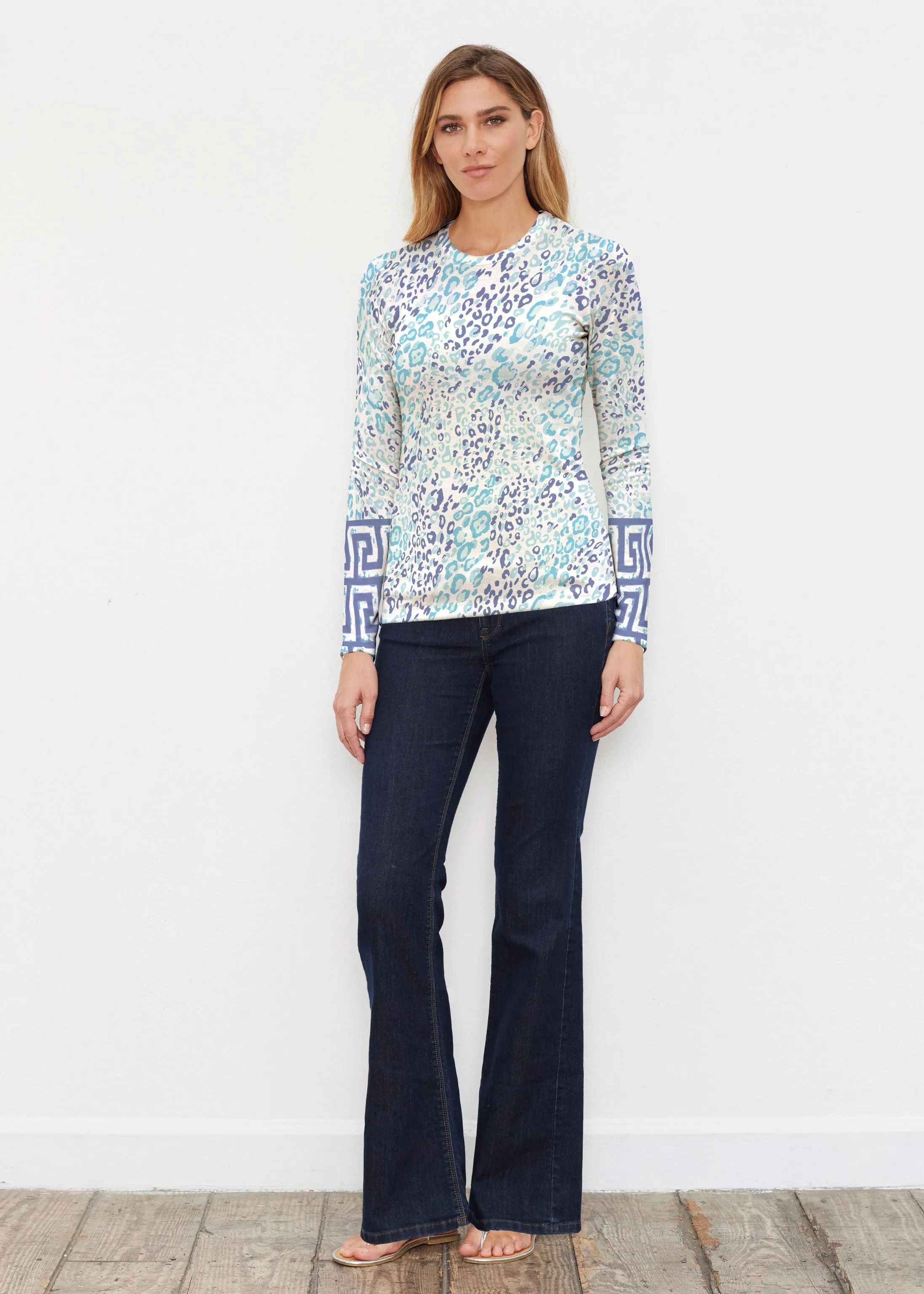 Cat Blue (7755) ~ Butterknit Long Sleeve Crew Top