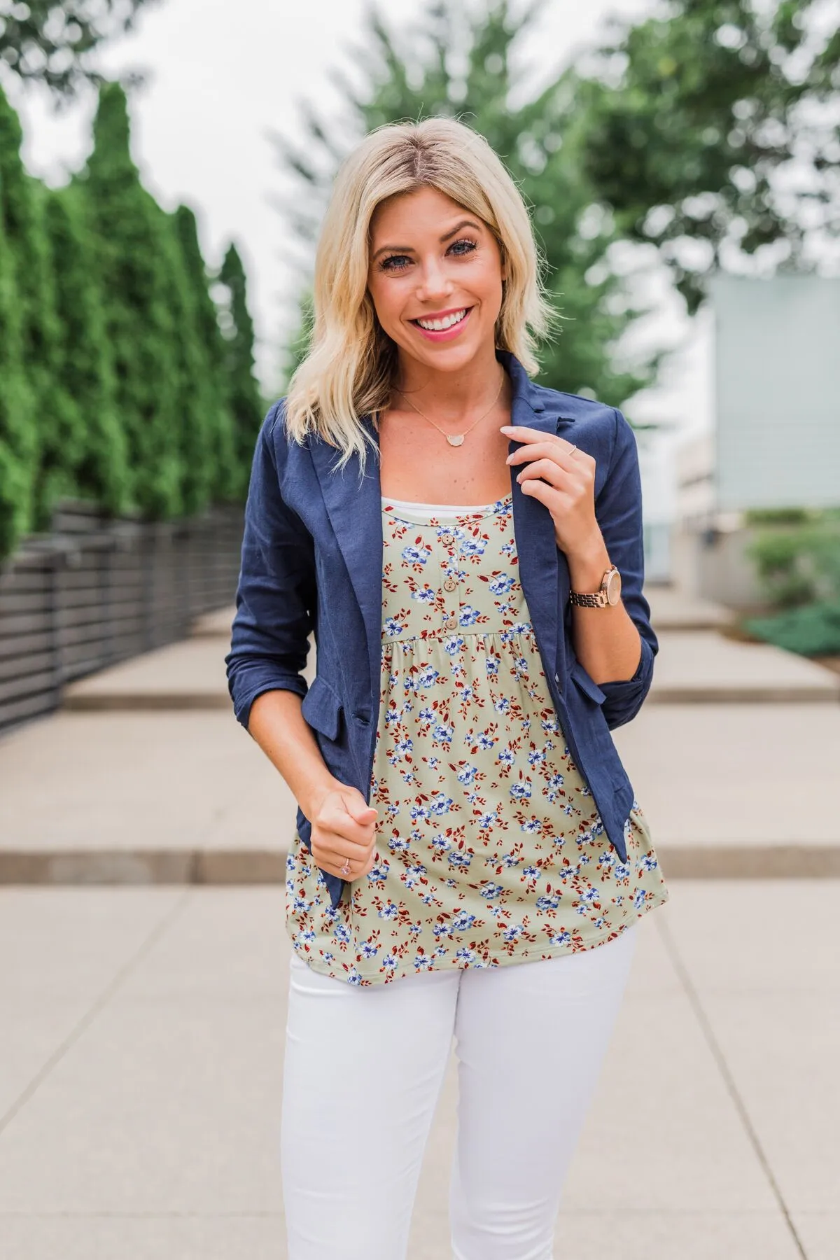 C'est Toi Casual Blazer- Navy