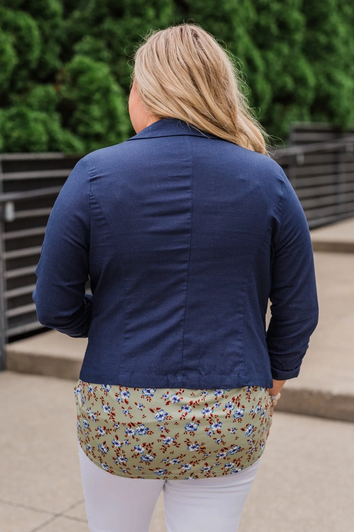 C'est Toi Casual Blazer- Navy