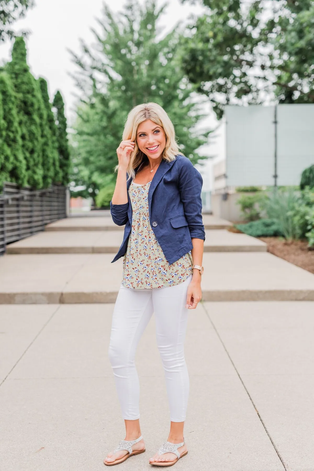 C'est Toi Casual Blazer- Navy