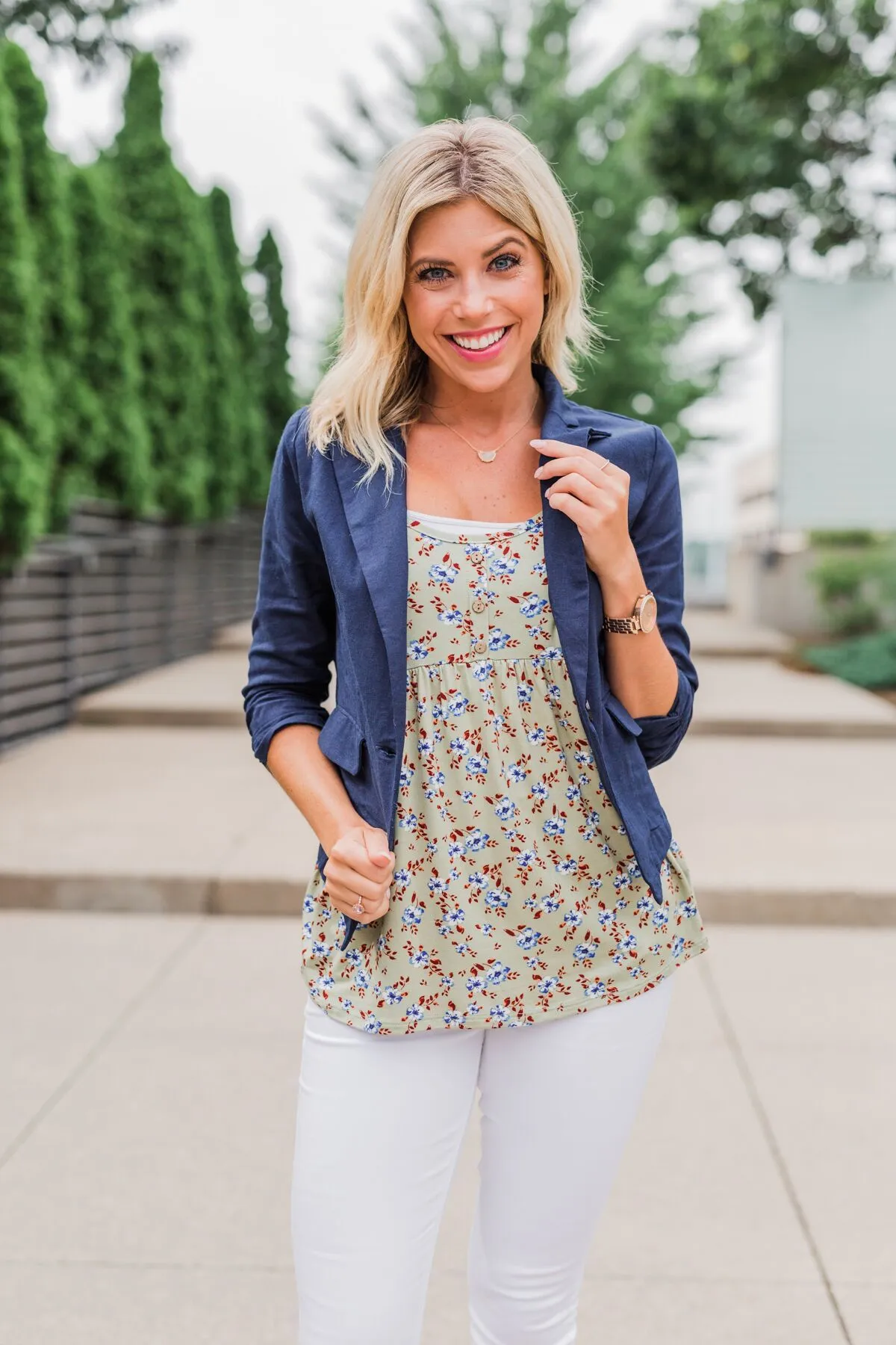C'est Toi Casual Blazer- Navy