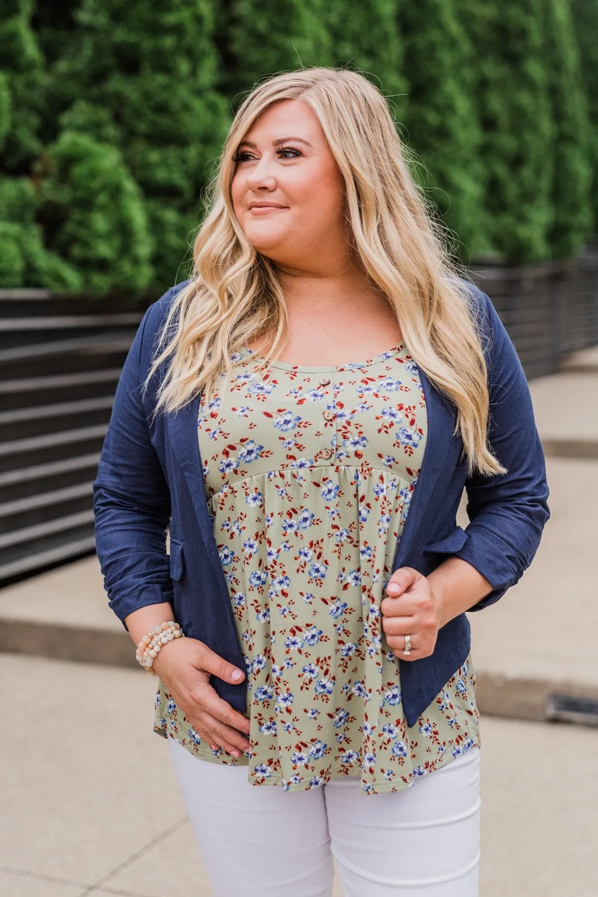C'est Toi Casual Blazer- Navy